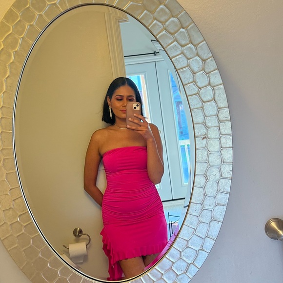 Fluorescent pink size small dress with “tentacles” - Picture 5 of 5